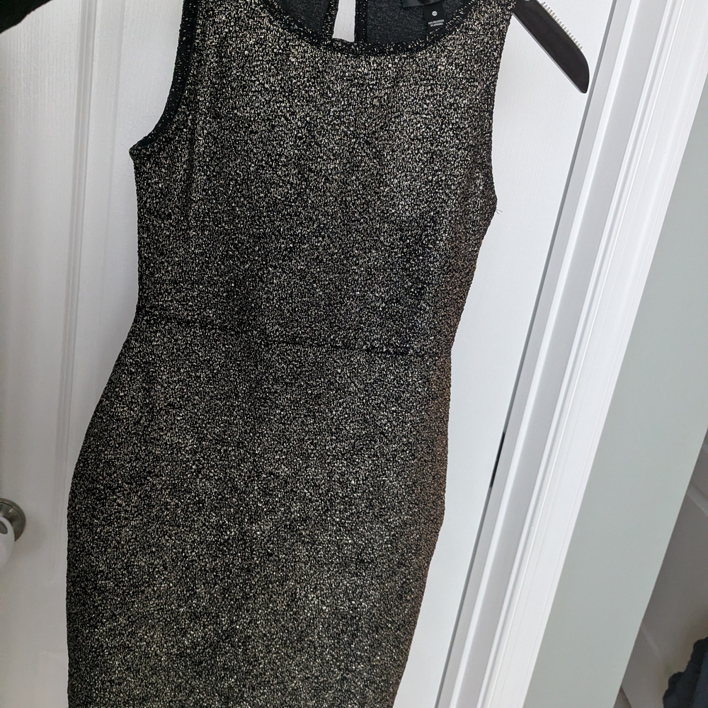 Aqua Black and Gold Mini Dress